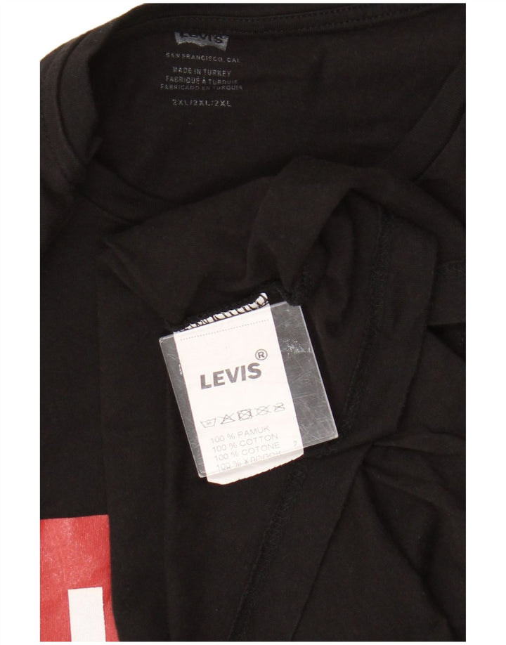 Levi's gornji dio majice s grafičkim motivima 2XL, crni pamuk