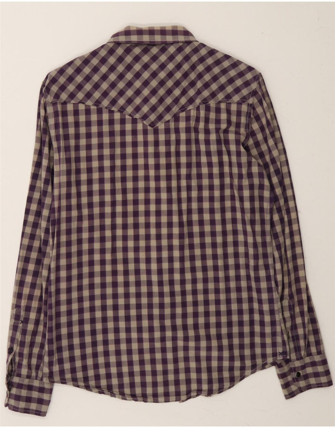 LEE Mens Shirt Medium Purple Gingham Cotton Vintage Lee and Second-Hand Lee from Messina Hembry 