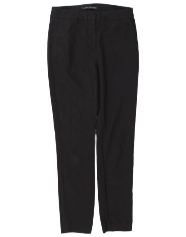 Zara Womens Slim Chino Trousers EU 36 XS W26 L27 Black Cotton