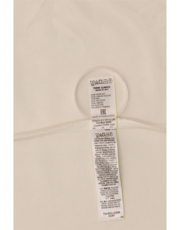 MARKS & SPENCER Ženska otvorena jakna s 3/4 rukavima UK 12 Srednje bijela