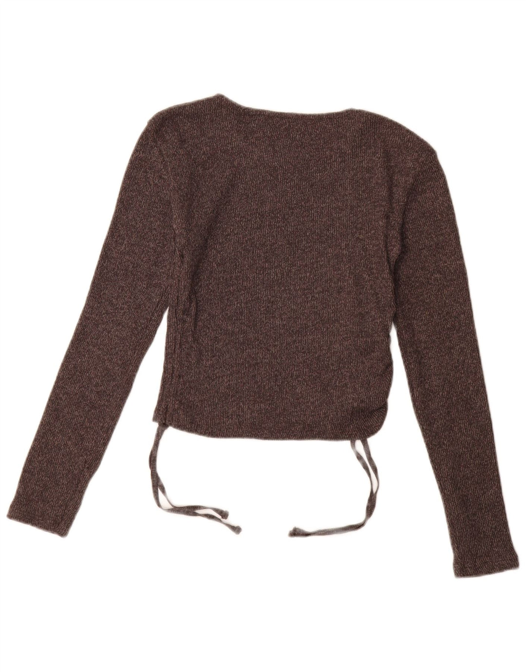 Zara ženski kratki rukav dugih rukava UK 12 srednje smeđi poliester