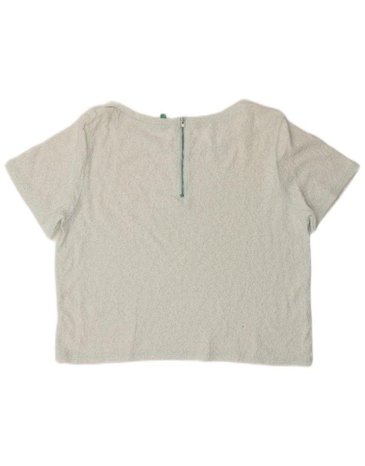 BENETTON Ženski kratki gornji dio bluze UK 14 srednje bijele boje