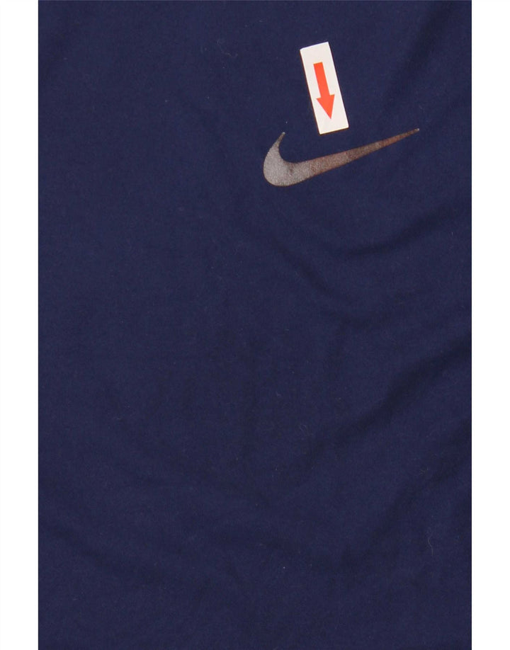 Nike Dri Fit majica s dugim rukavima srednje tamnoplave boje od poliestera