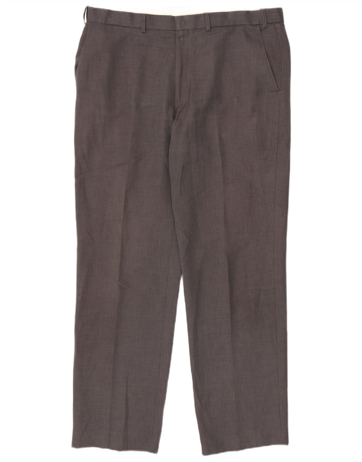 Marks & Spencer muške ravne chino hlače W38 L33 sivi poliester