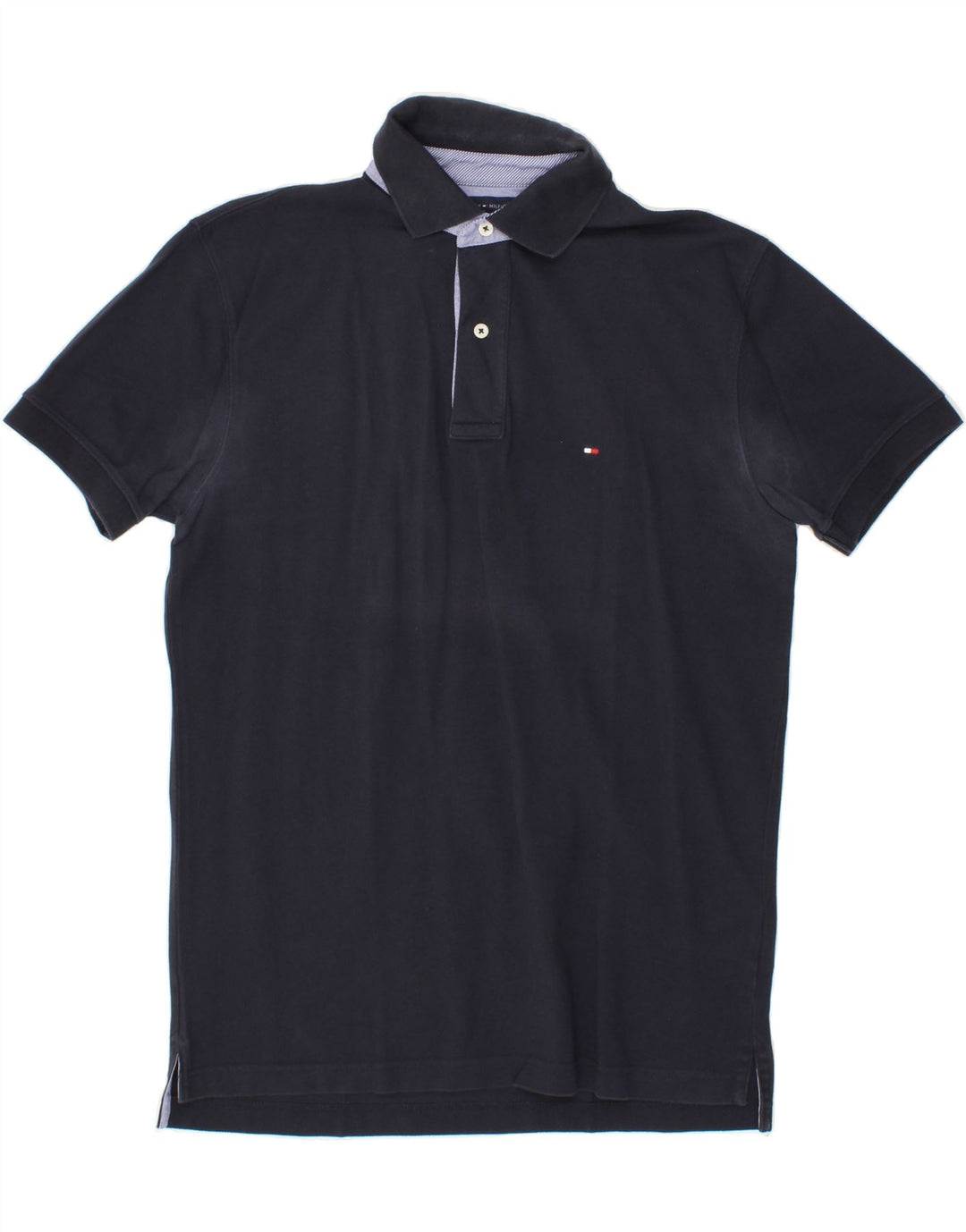 TOMMY HILFIGER Mens Polo Shirt Medium Navy Blue Cotton Vintage Tommy Hilfiger and Second-Hand Tommy Hilfiger from Messina Hembry 