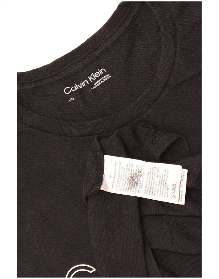 CALVIN KLEIN Muški grafički prsluk Veliki crni pamuk