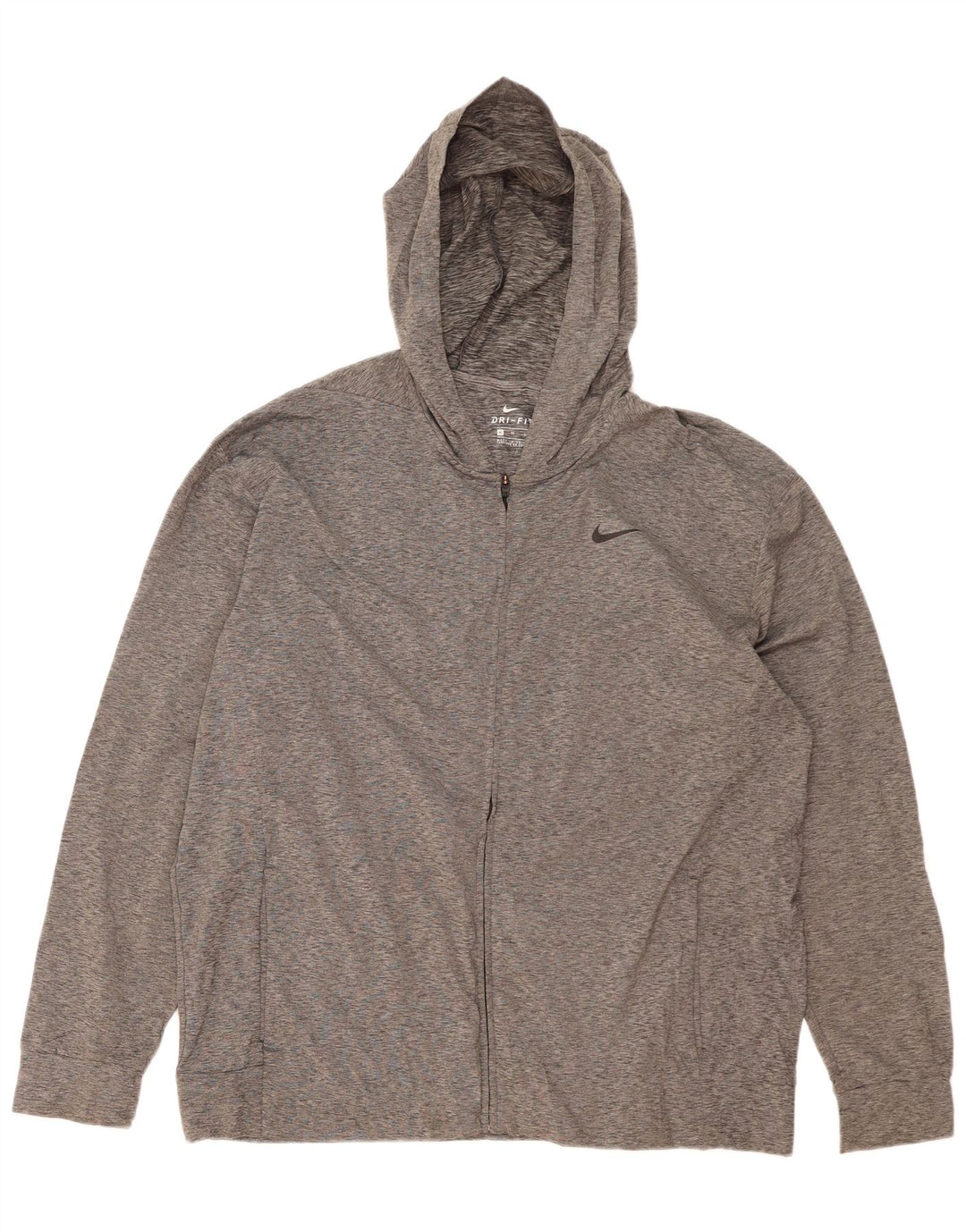 NIKE muški Dri Fit pulover s kapuljačom XL sivi flekasti poliester