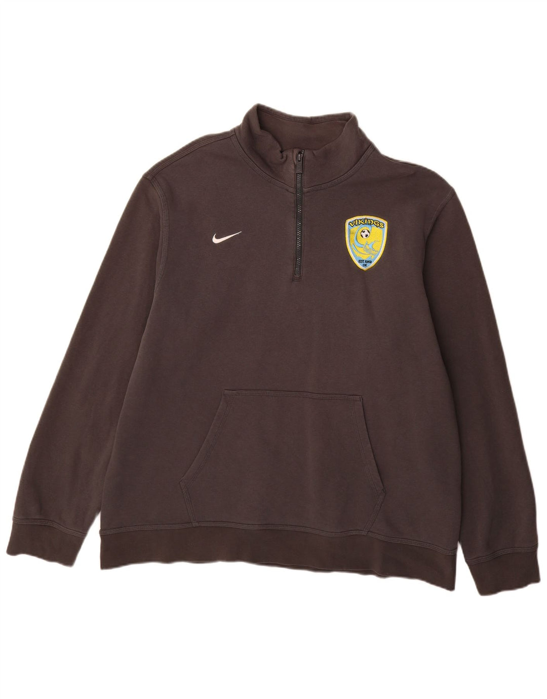 Nike muška majica s izrezom s patentnim zatvaračem XL, sivi pamuk