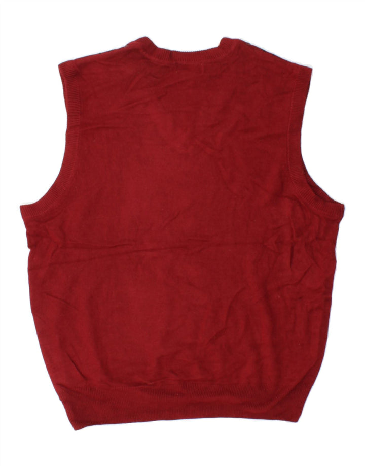 DOCKERS Mens Vest Tank Top Large Red Check Acrylic Vintage Dockers and Second-Hand Dockers from Messina Hembry 