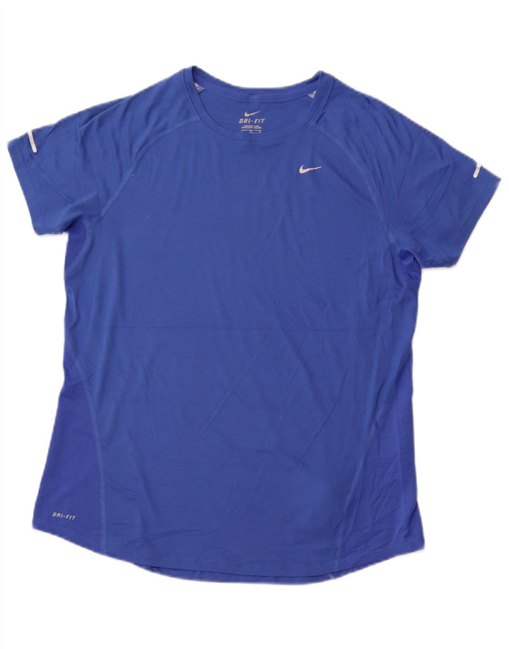 NIKE ženska majica kratkih rukava Dri Fit UK 16 veliki plavi poliester