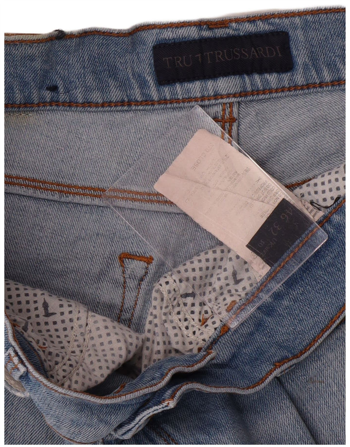 TRUSSARDI Mens Slim Jeans W30 L32 Blue Cotton