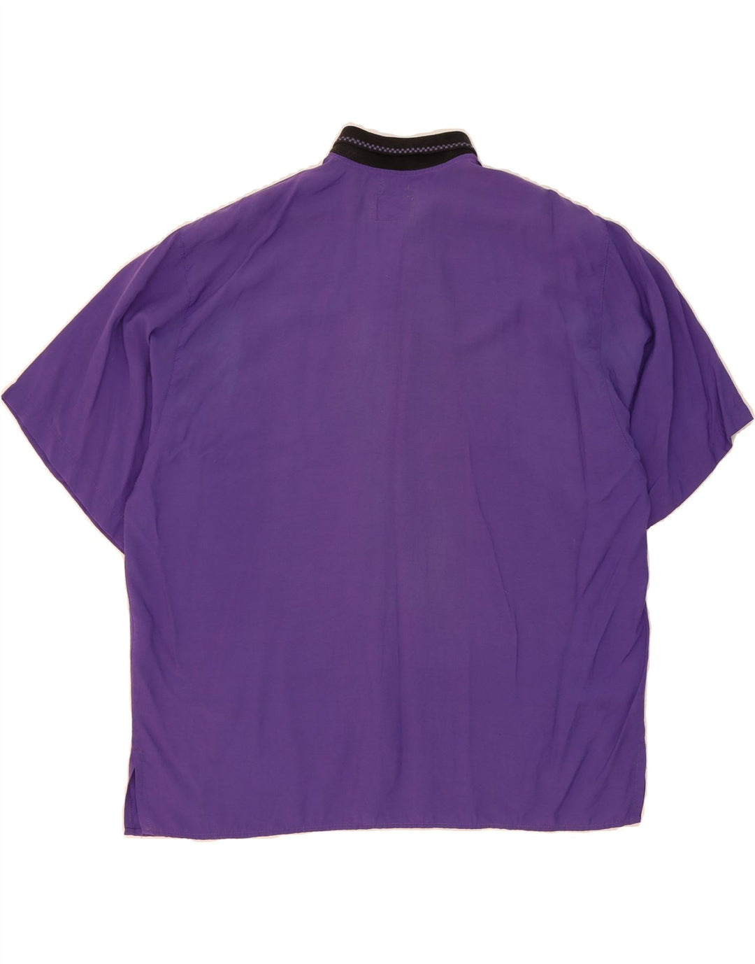 LEMON Mens Polo Shirt Medium Purple Viscose Vintage Lemon and Second-Hand Lemon from Messina Hembry 