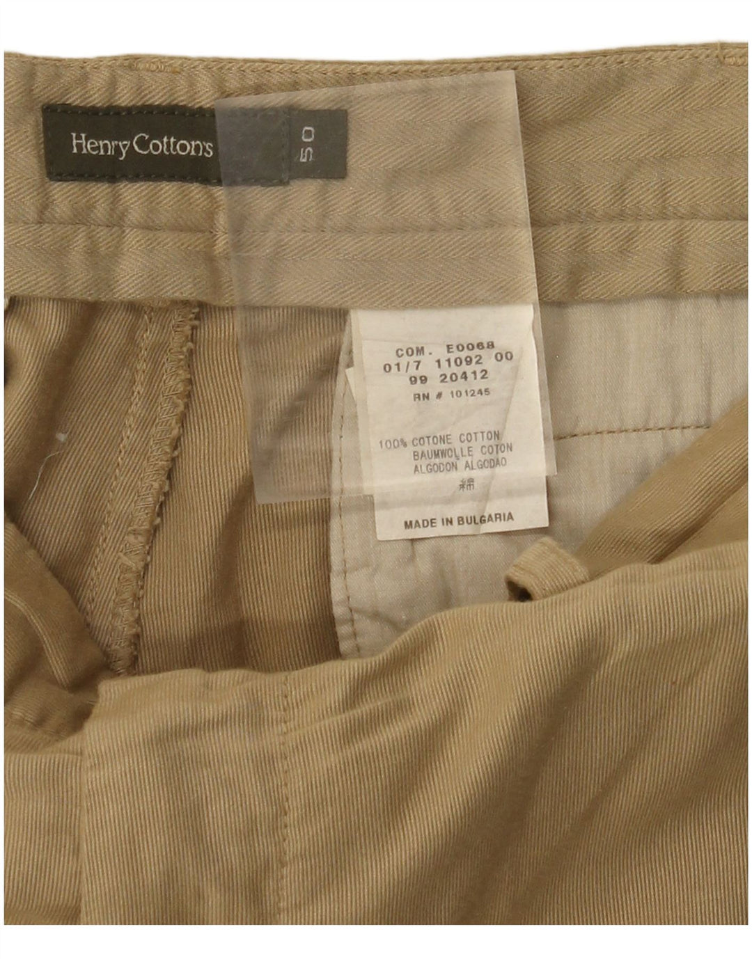 HENRY COTTONS Muške ravne chino hlače IT 50 Large W32 L29 Bež