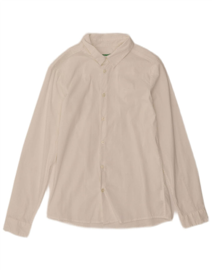 Bijela pamučna majica United Colors of Benetton za dječake 10-11 godina XL