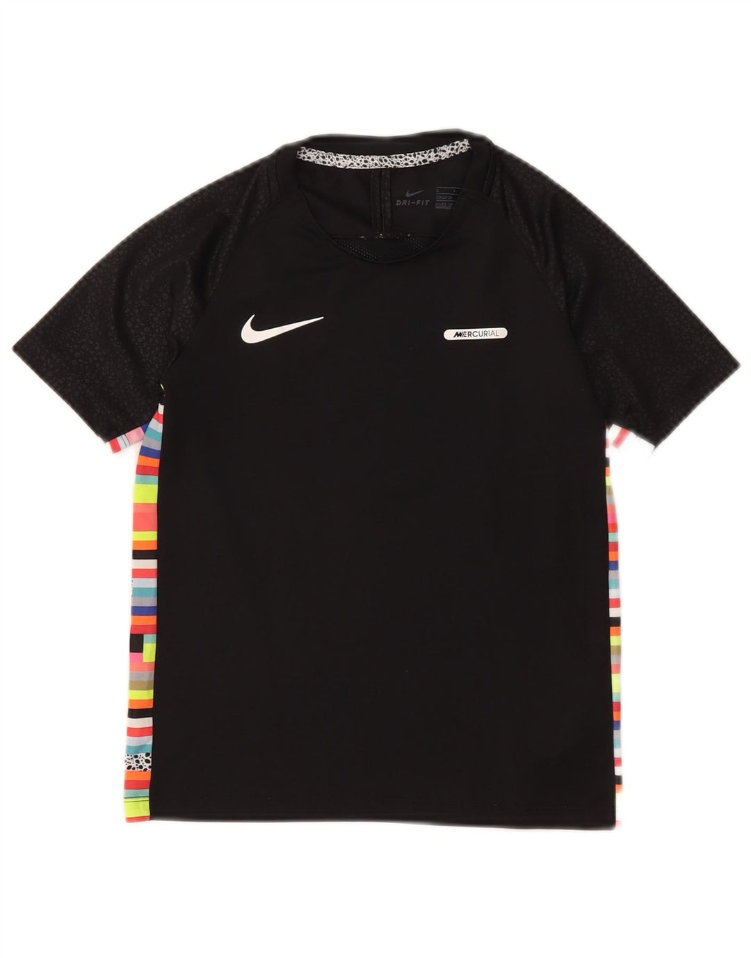 Nike Boys Graphic T-Shirt Top 8-9 Years Male crne pruge od poliestera