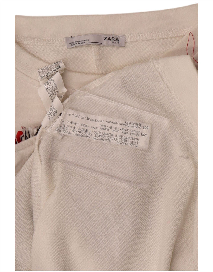 ZARA ženska majica prekomjerne veličine UK 14 srednje bijele boje