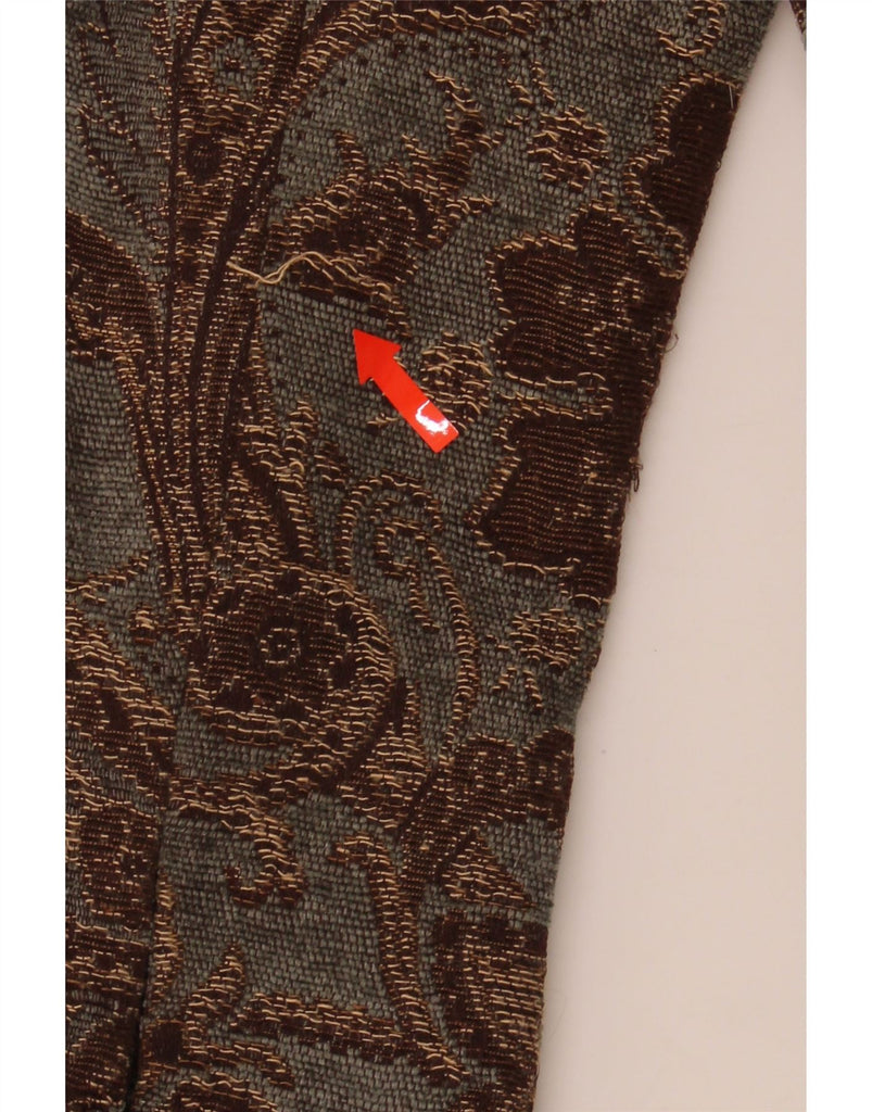 MEXX Womens Blazer Jacket UK 16 Large Green Paisley Polyester Vintage Mexx and Second-Hand Mexx from Messina Hembry 