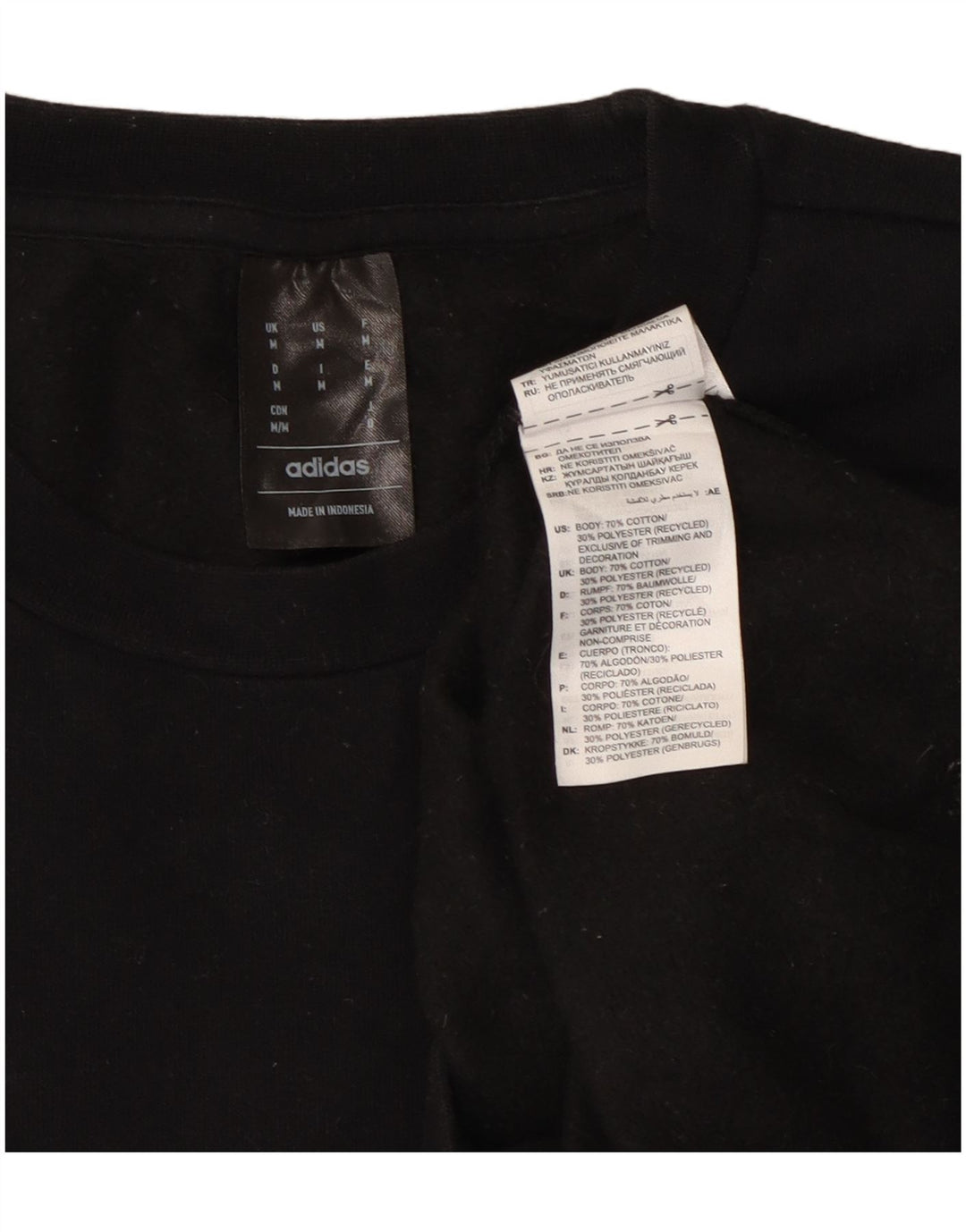 ADIDAS muški džemperi srednji crni pamuk