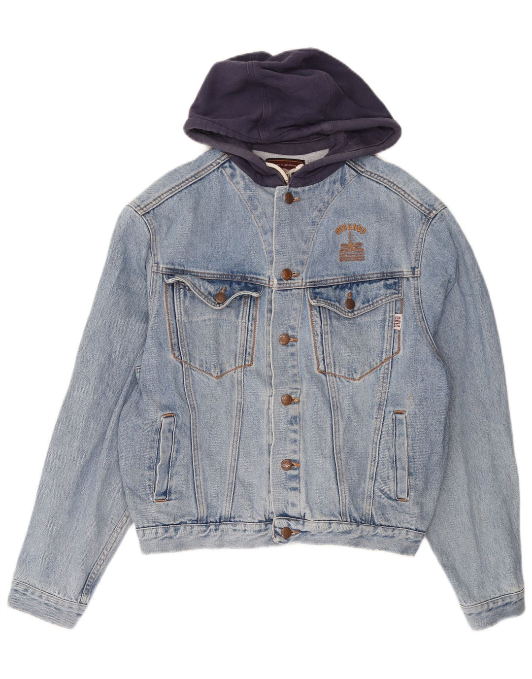 DURANGO muška traper jakna s kapuljačom UK 40 Large Blue Colourblock Cotton