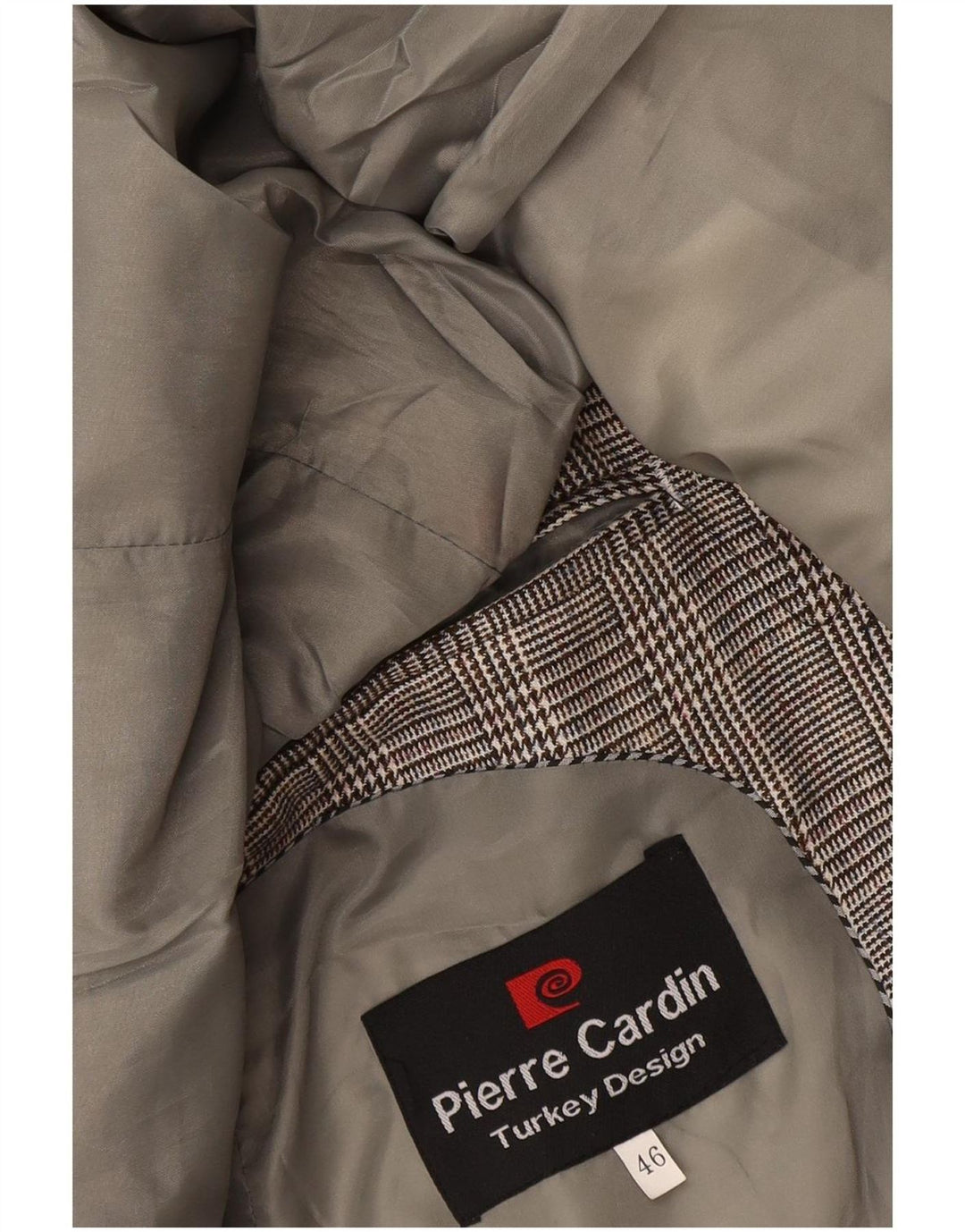 Pierre Cardin muška jakna sa 1 gumbom EU 46 mala siva houndstooth