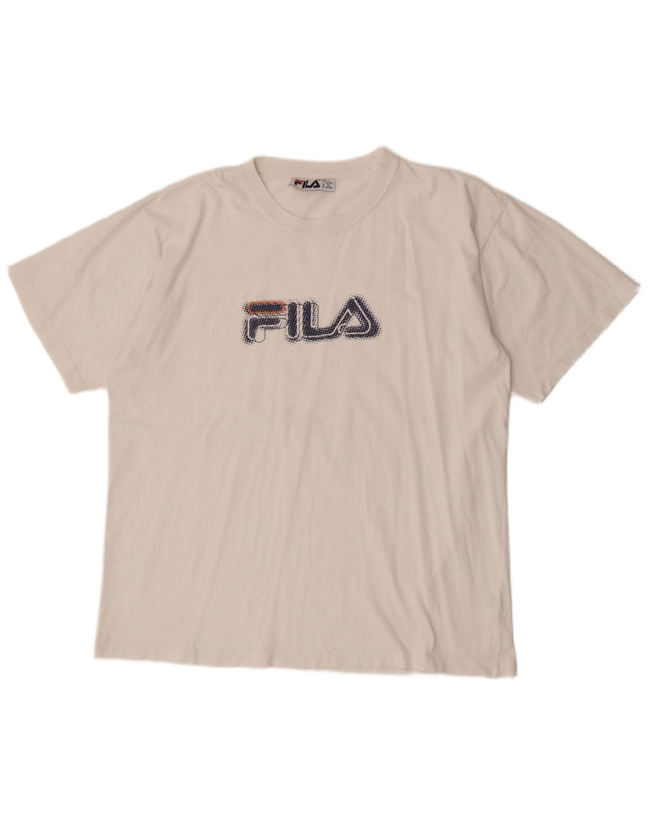 Fila Muška velika bijela majica s grafičkim motivima