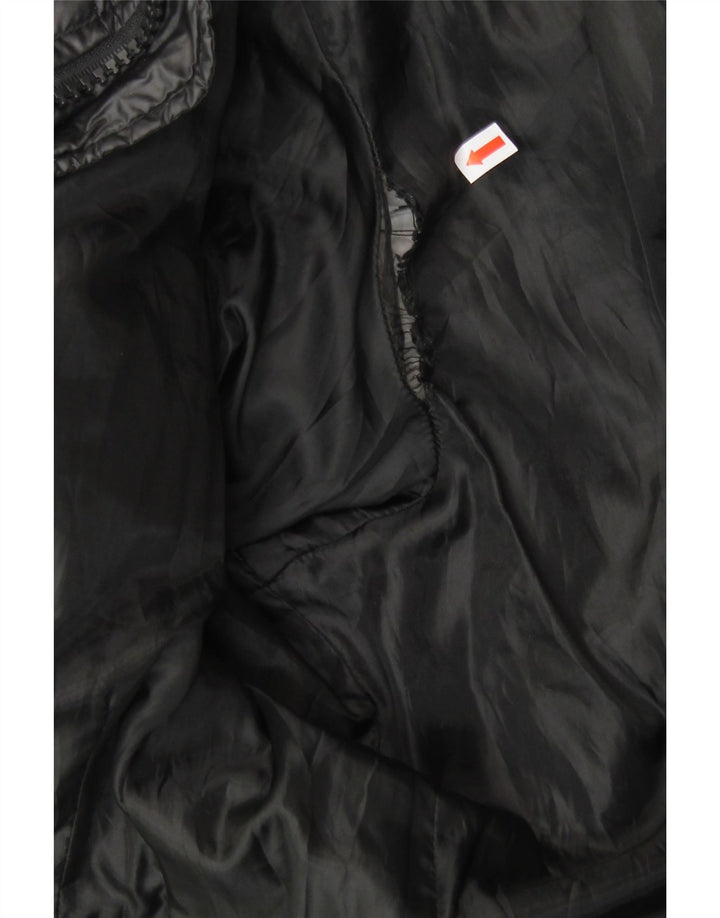 MASSIMO REBECCHI Womens Hooded Padded Coat IT 44 Medium Black Polyamide