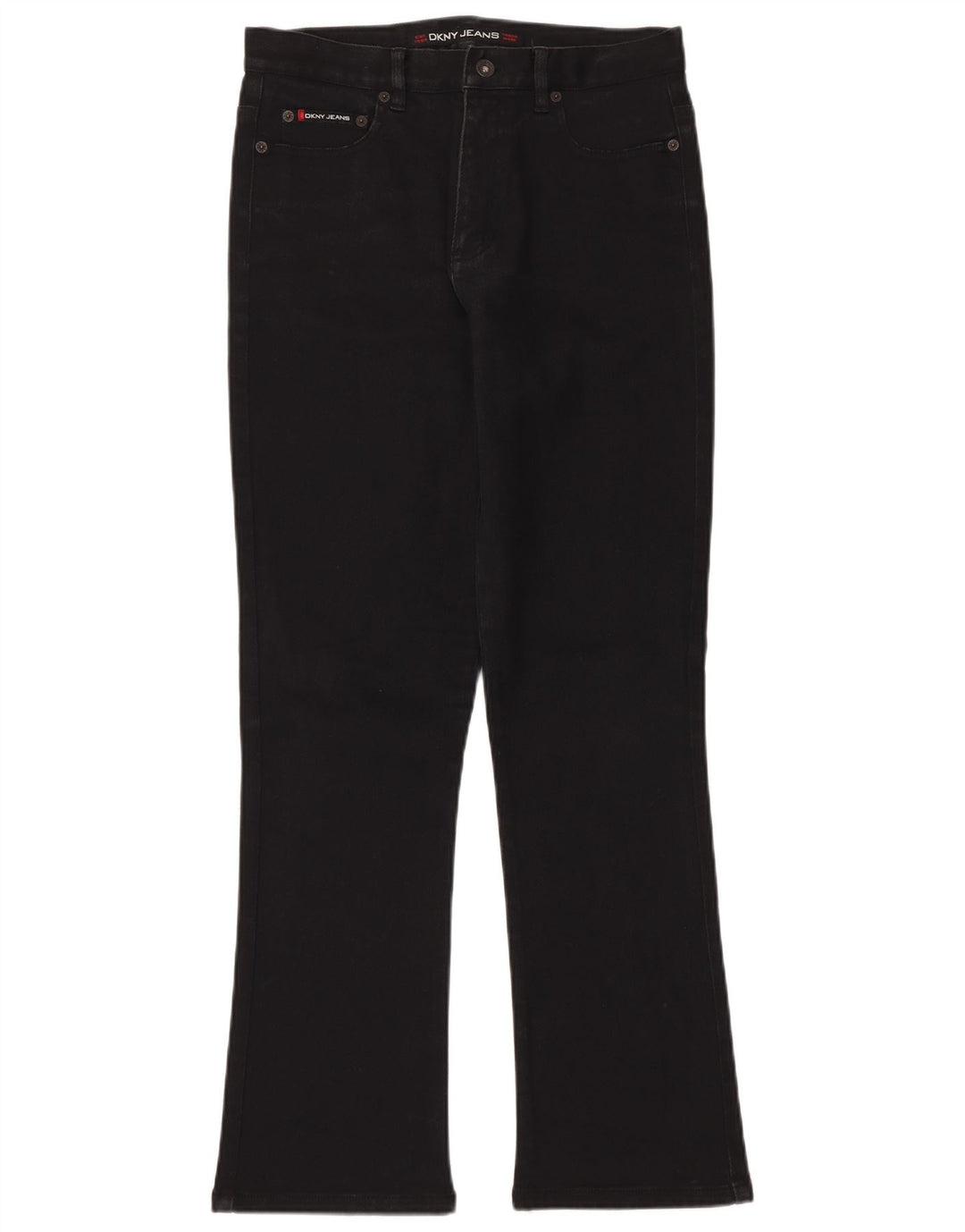 Ženske traperice DKNY Bootcut US 10 Large W30 L30 crni pamuk