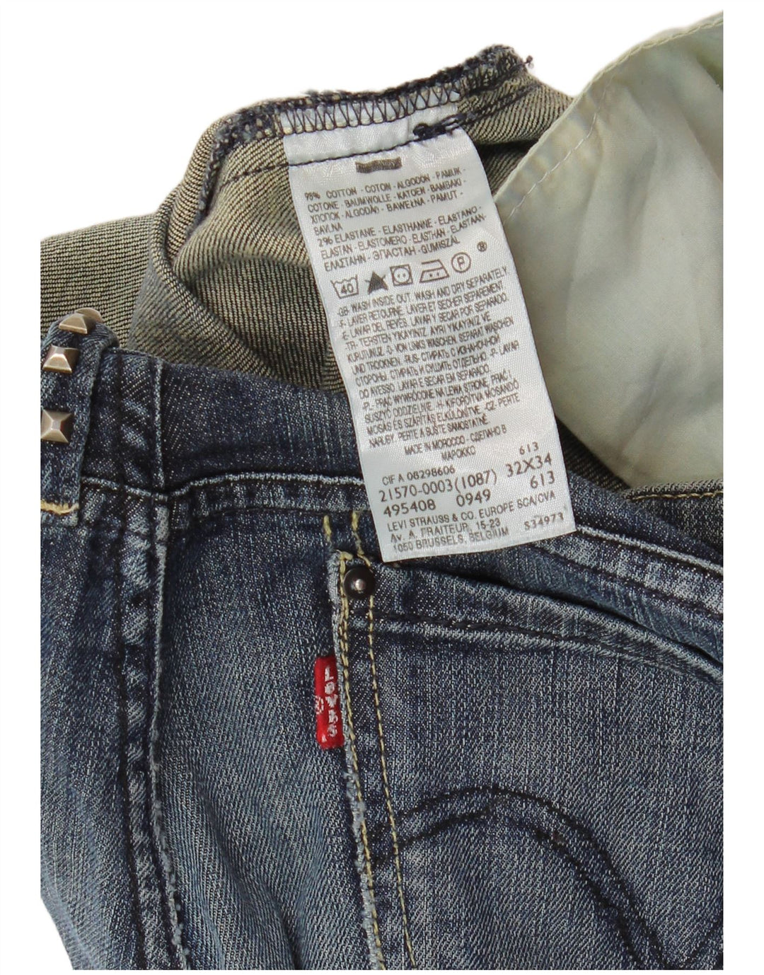 Levi's ženske ravne traperice W32 L30 plavi pamuk