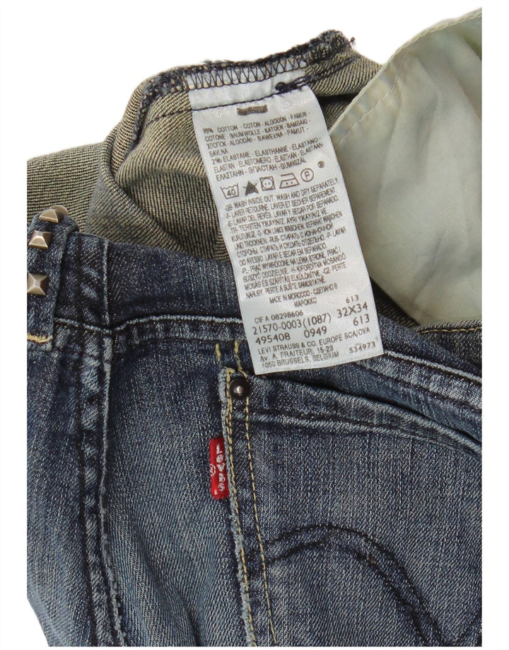 Levi's ženske ravne traperice W32 L30 plavi pamuk