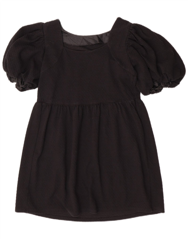 Topshop ženska mini osnovna haljina UK 12 srednji crni poliester