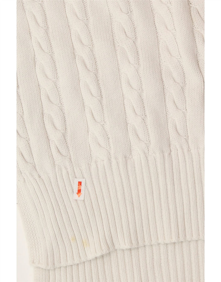 TOMMY HILFIGER Ženski džemper s V-izrezom UK 6 XS Bijele pruge