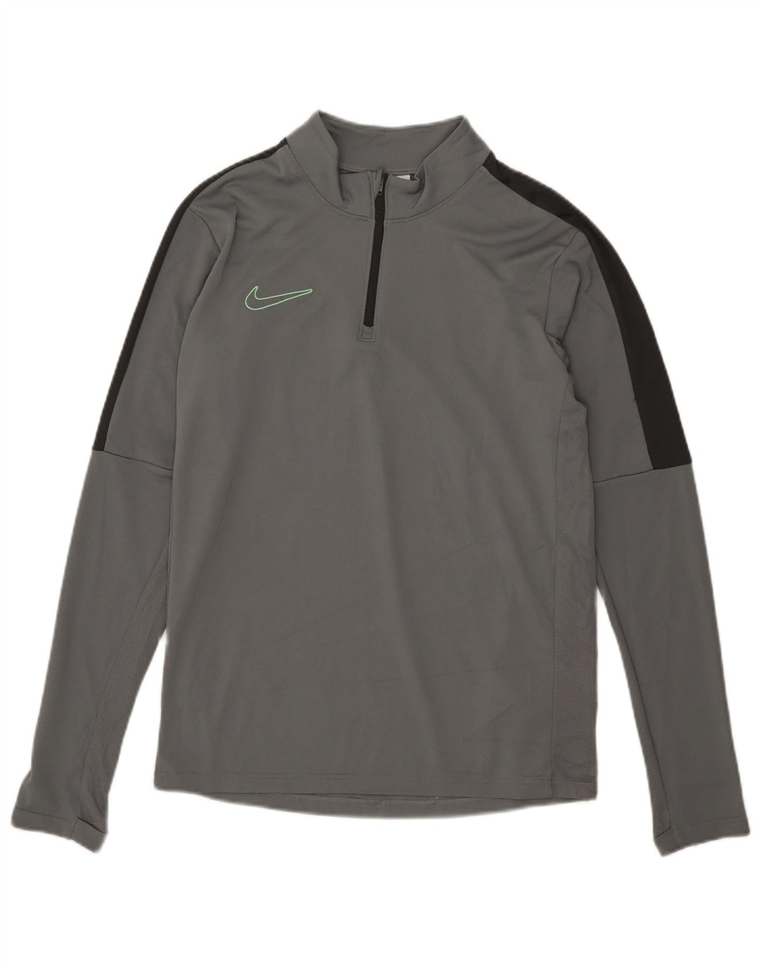 Nike Dri Fit majica s izrezom s patentnim zatvaračem Gornji dio trenirke male sive boje