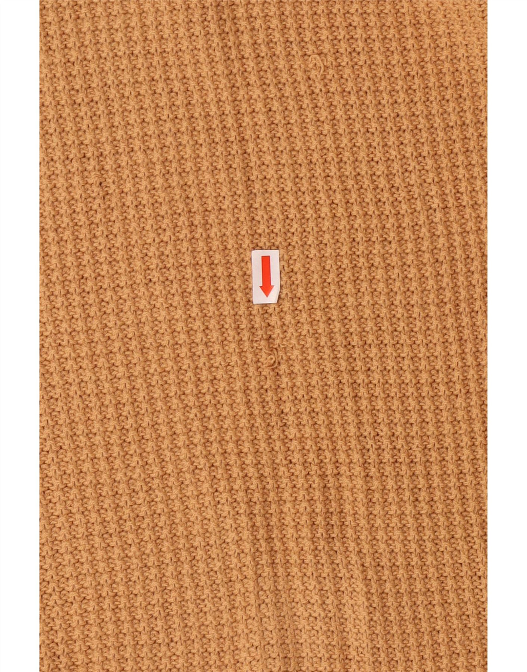 VINTAGE ženski džemper s V-izrezom UK 10 Mali smeđi geometrijski