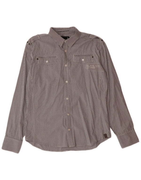 G-STAR muška košulja XL, pamuk crne kare