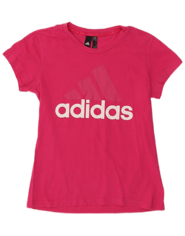 Adidas majica kratkih rukava s grafičkim motivima UK 12/14 srednje ružičasta