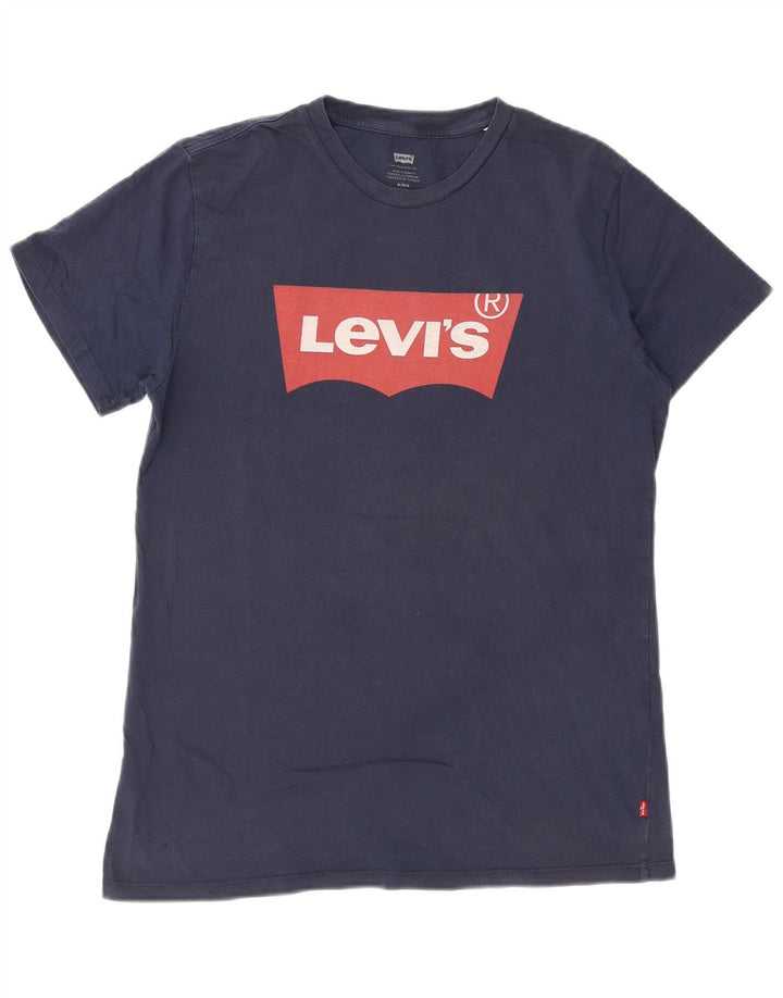 Levi's muška majica kratkih rukava s grafičkim motivima, srednje tamnoplavi pamuk