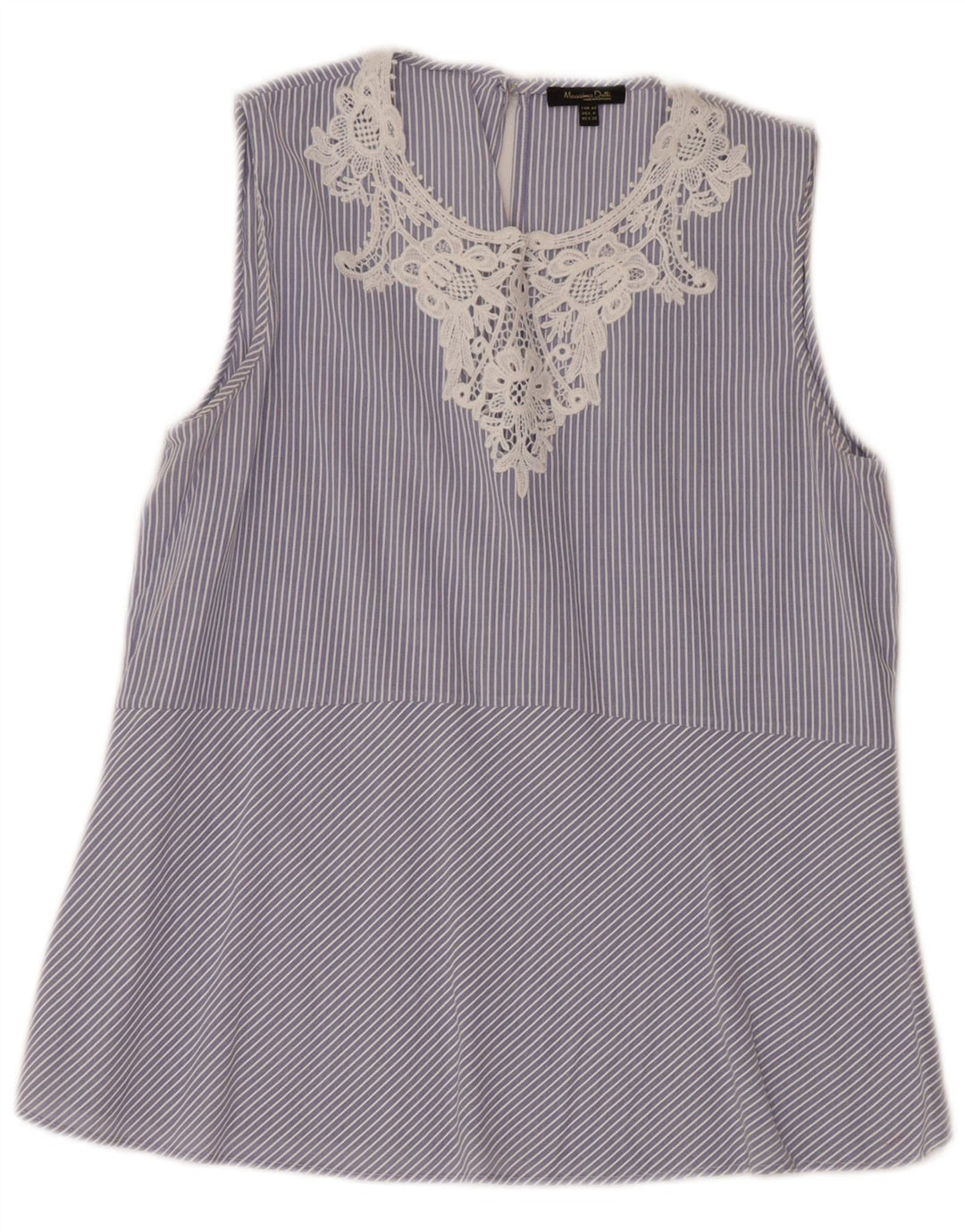 MASSIMO DUTTI Ženski gornji dio bluze bez rukava EU 40 srednje plave pruge