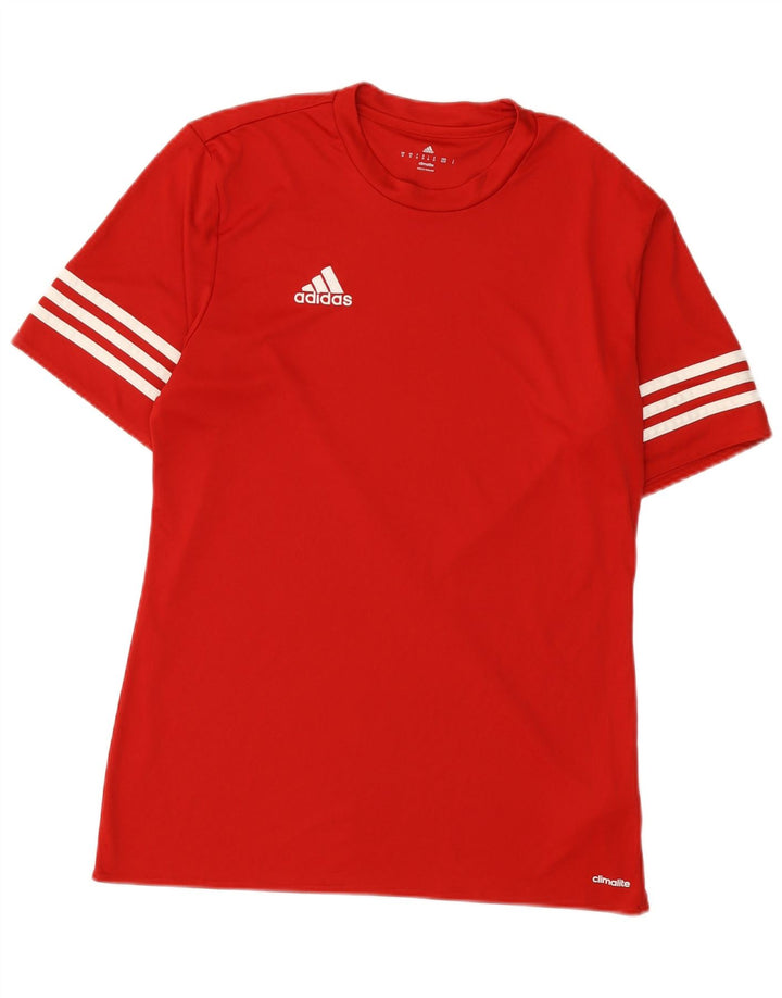 Adidas muška Climalite majica kratkih rukava srednje crvene boje od poliestera
