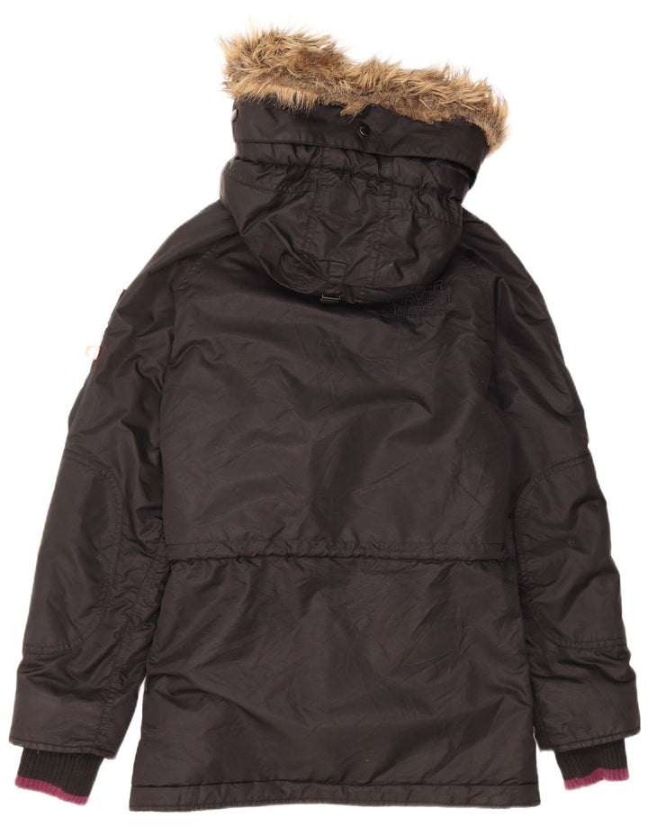 Superdry muška podstavljena jakna s kapuljačom UK 38 Srednje crni najlon