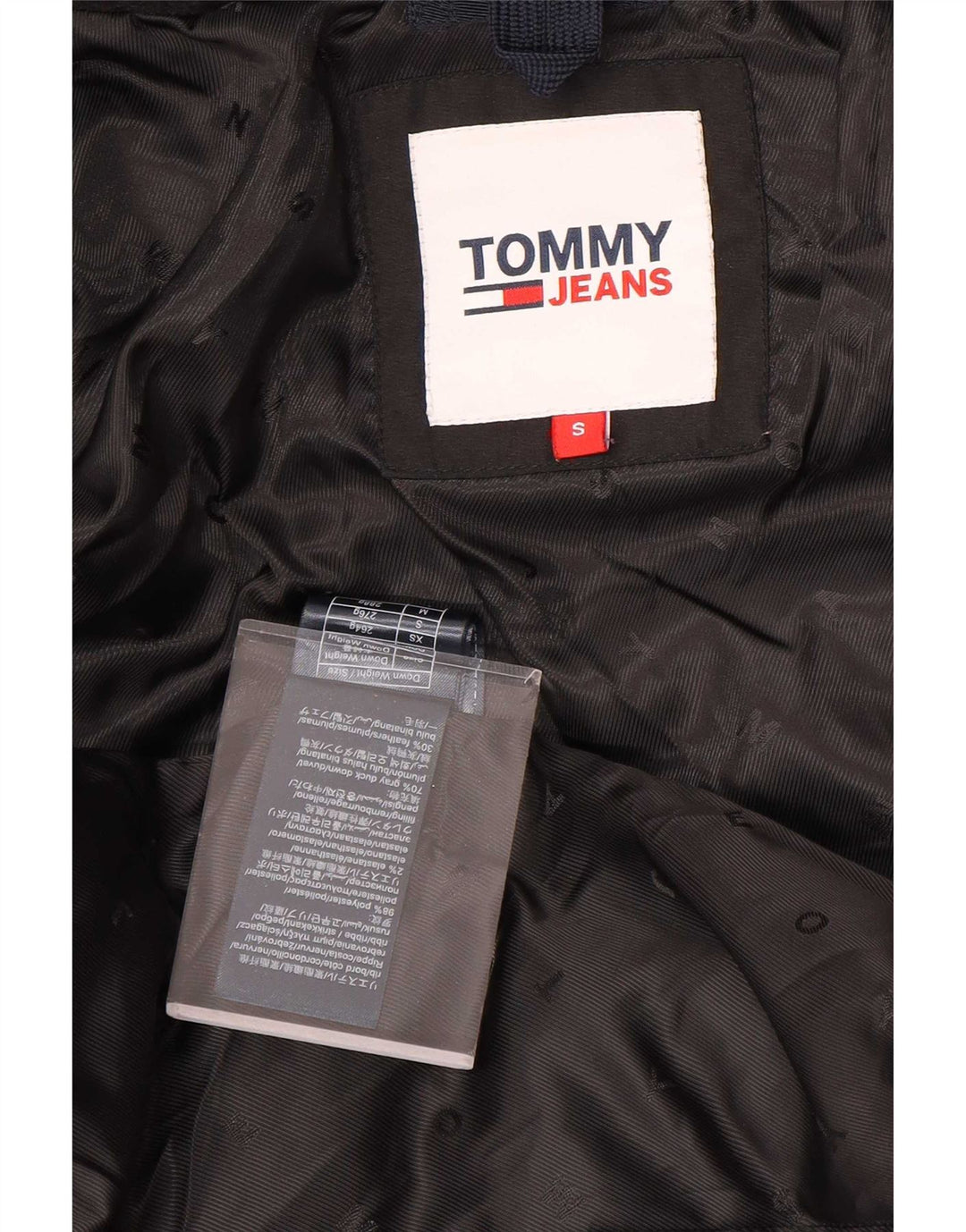 Tommy Hilfiger ženski podstavljeni kaput s kapuljačom UK 10 Mali crni poliester