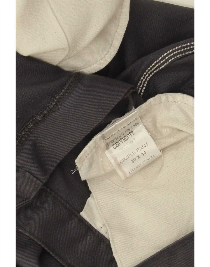 Carhartt muške ravne chino hlače W30 L34 sivi poliester