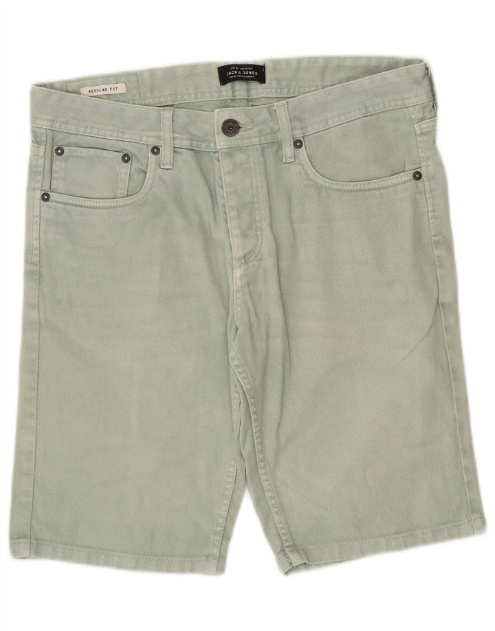Jack & Jones muške kratke traper kratke hlače srednjeg kroja W32, zeleni pamuk
