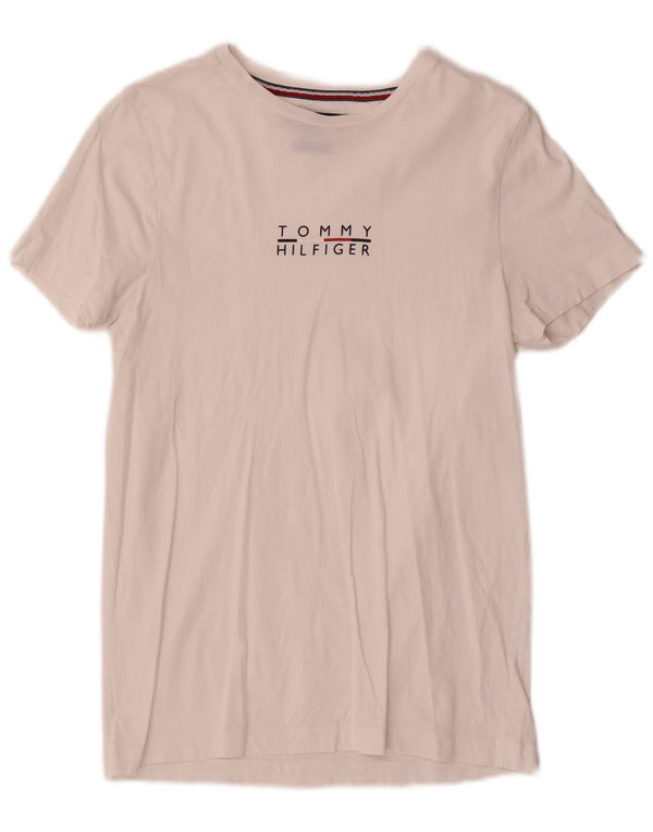 Tommy Hilfiger Ženska grafička majica kratkih rukava UK 6 XS Bijeli pamuk