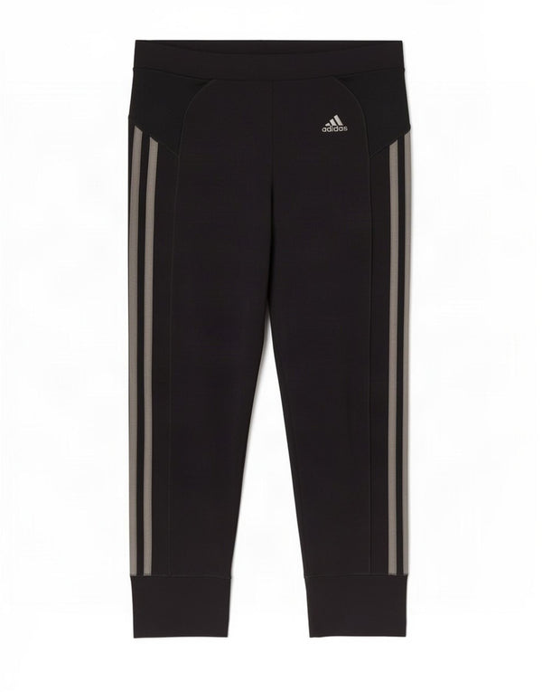 Adidas Womens Capri Leggings UK 8 Small Black Polyester