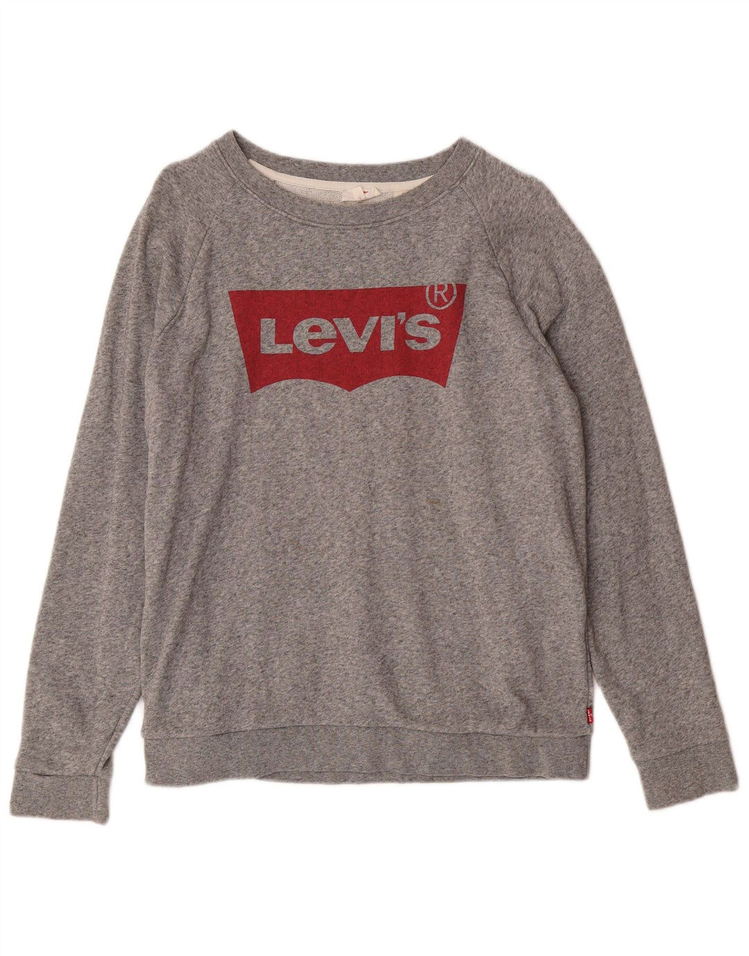 Levi's Ženski džemper s grafičkim motivima UK 14 srednje sivi pamuk
