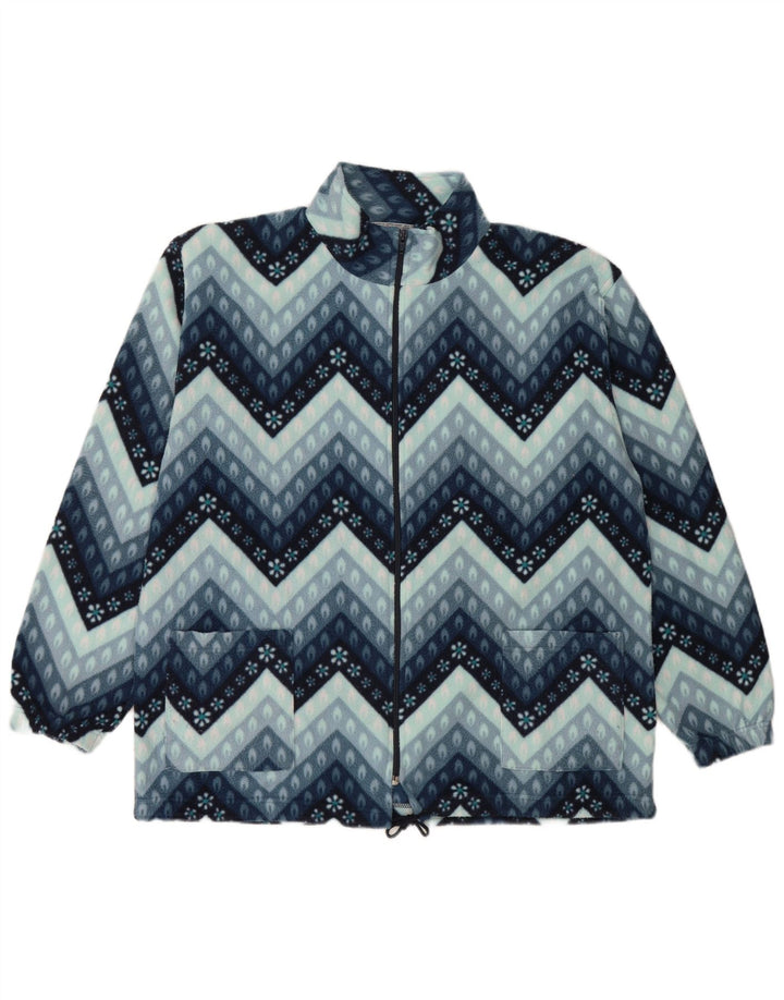 Vintage muška jakna od flisa UK 40 Large Blue Geometric