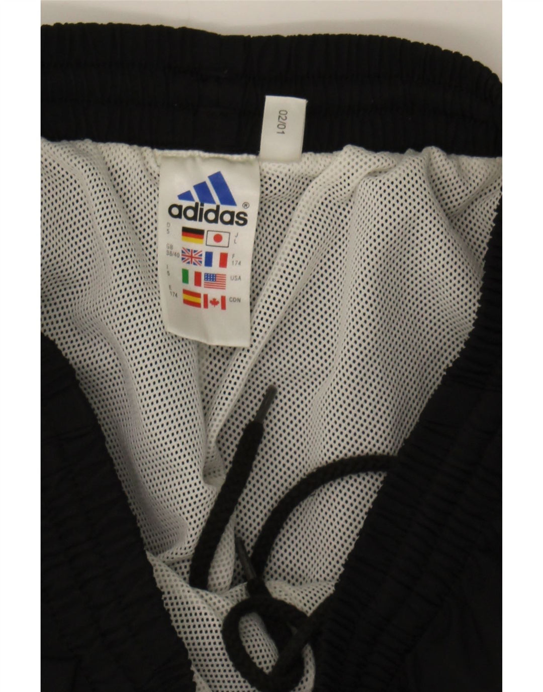 ADIDAS Mens Tracksuit Trousers Joggers Large  Black Colourblock Polyester Vintage Adidas and Second-Hand Adidas from Messina Hembry 