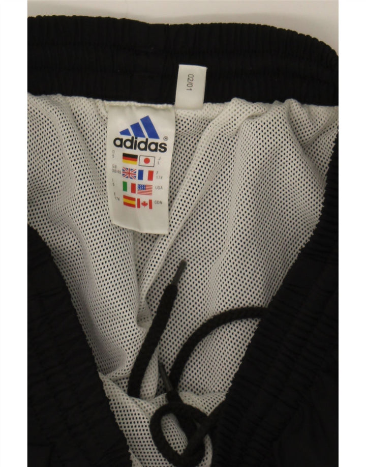 ADIDAS Mens Tracksuit Trousers Joggers Large  Black Colourblock Polyester Vintage Adidas and Second-Hand Adidas from Messina Hembry 