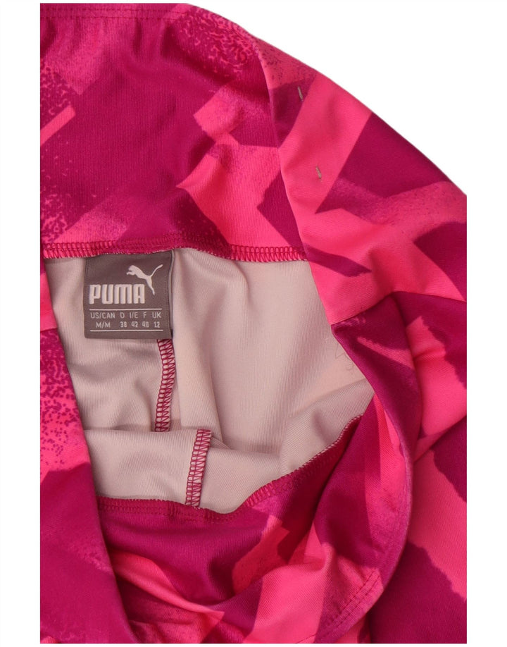 Puma ženske tajice UK 12 srednje ružičaste geometrijske