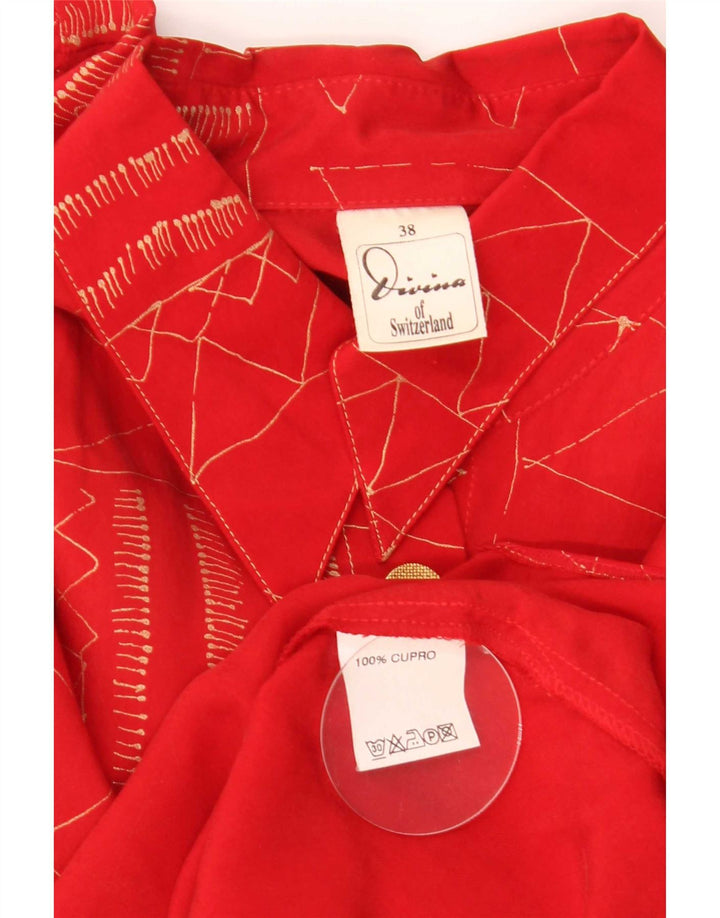 Divina Ženska košulja bluza EU 38 Srednje crvena Geometric Cupro